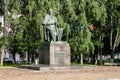 The monument to the major Russian satirist of the 19th century Saltykov-Shchedrin in the city of Tver, Russia.